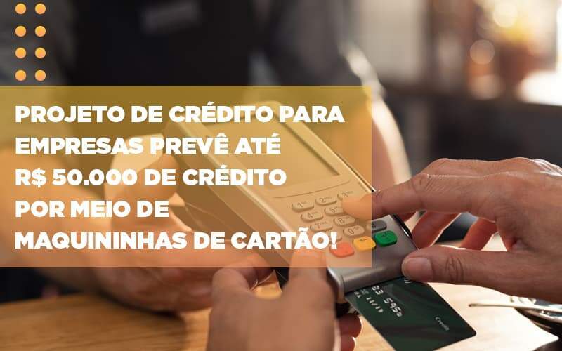 Projeto De Credito Para Empresas Preve Ate R 50 000 De Credito Por Meio De Maquininhas De Carta - Carrarini e Silva Contadores Associados.